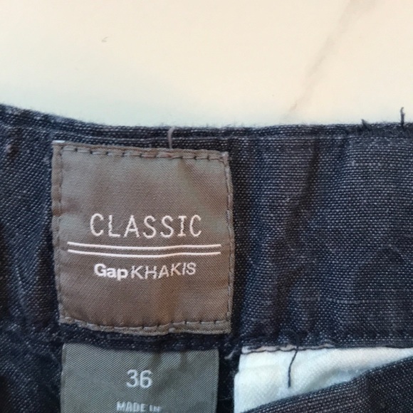 Men’s GAP Navy Linen Shorts - size 36 - Picture 3 of 5